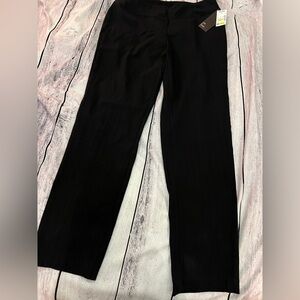 Jules & Leopold Black Office Pants Stretch Subtle Stripes Size 16 NWT